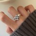 Prstýnek AGHEA * stříbrný prstýnek se stříbrným šachovnicovým srdíčkem 